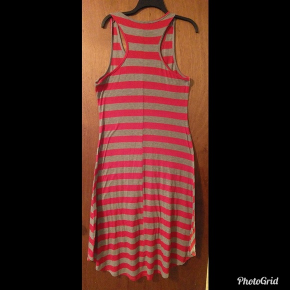 Red & Gray Hi-low Maxi Dress - Picture 2 of 3